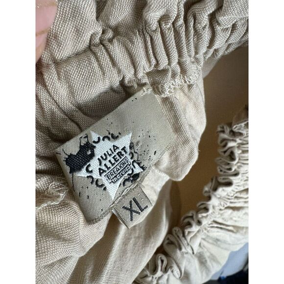 Julia Allert Oversized Lagenlook Sz XL Minimalist Cotton Maxi Dress Boxy Khaki - Picture 6 of 6